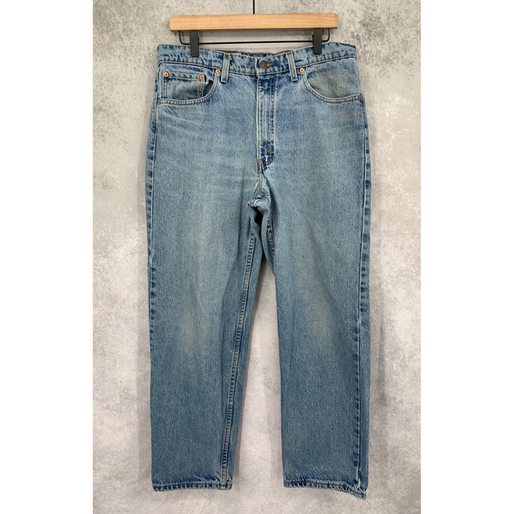 Vintage Levis 550 Jeans Mens 34x29 Blue Relaxed Distressed Made USA (Tag 36x29)